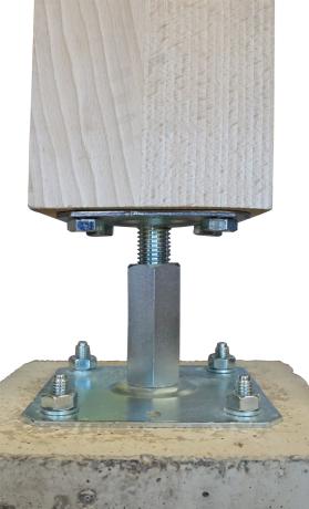 Pied de poteau reglable M20 ING Fixations Fixations professionnelles pour les menuisiers charpentiers plombiers electriciens