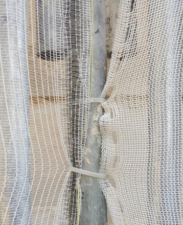 Collier pour filet de protection de façade - vue en situation