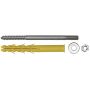 Cheville chauffe-eau - vis double filet