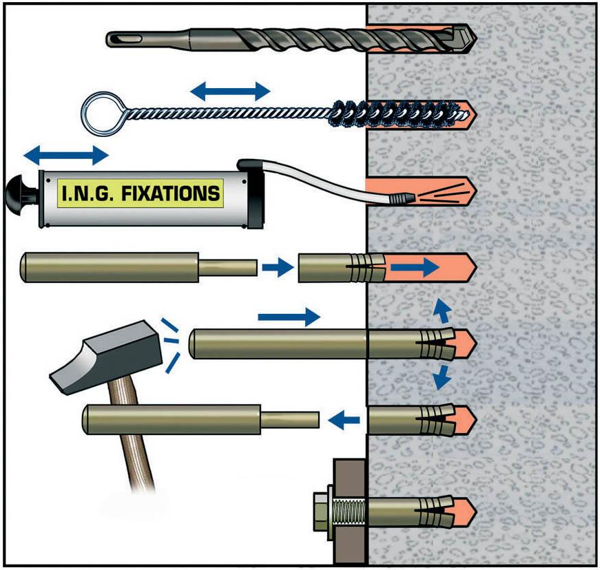 ING FIXATIONS Cheville métallique à expansion 5x37 + vis - Boite de 100 -  A506120