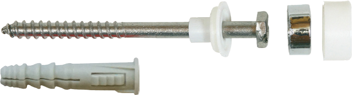 Fixation WC et bidet double capuchon