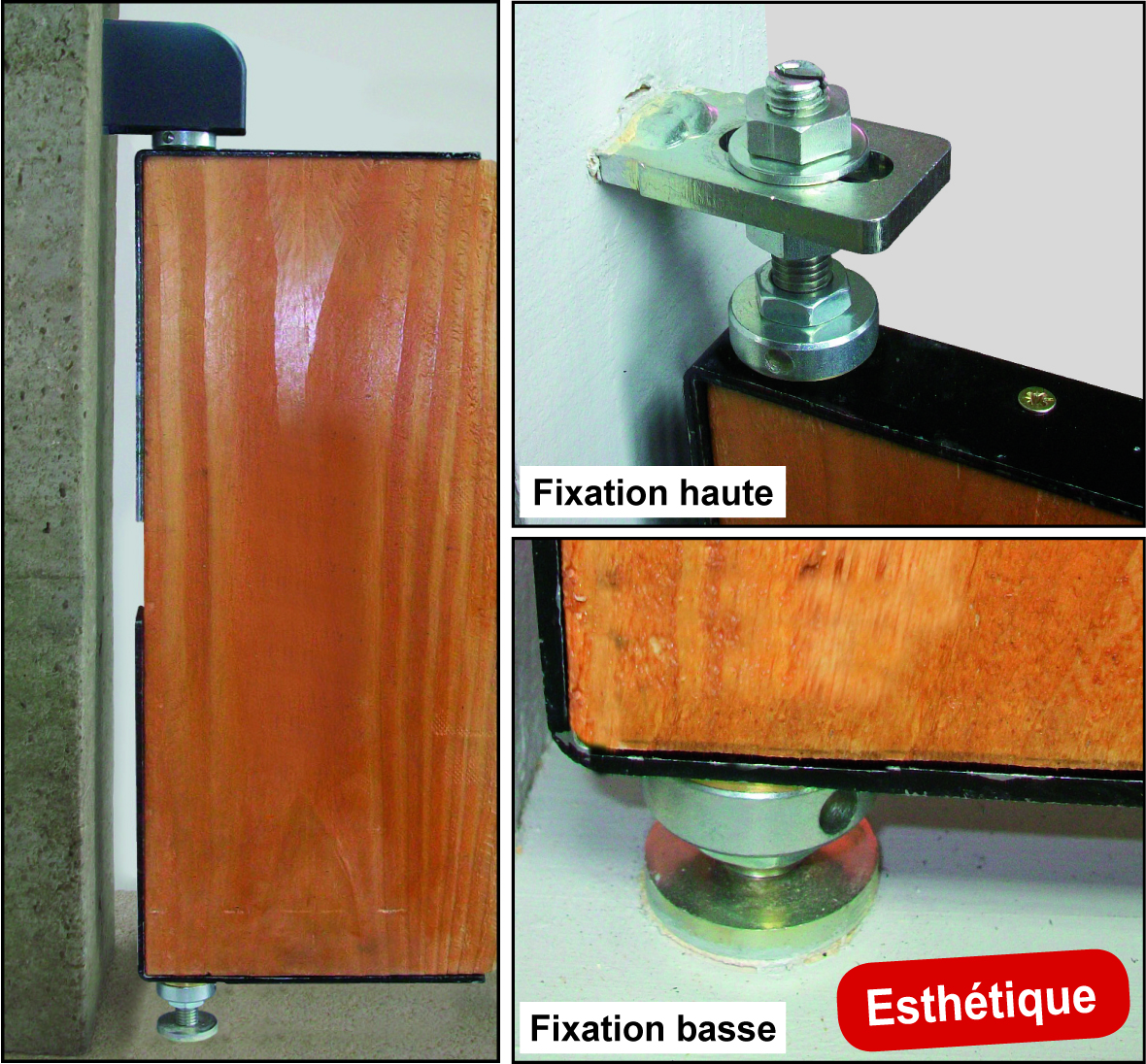 Pivot de portail à la résine pour portail bois avec seuil
