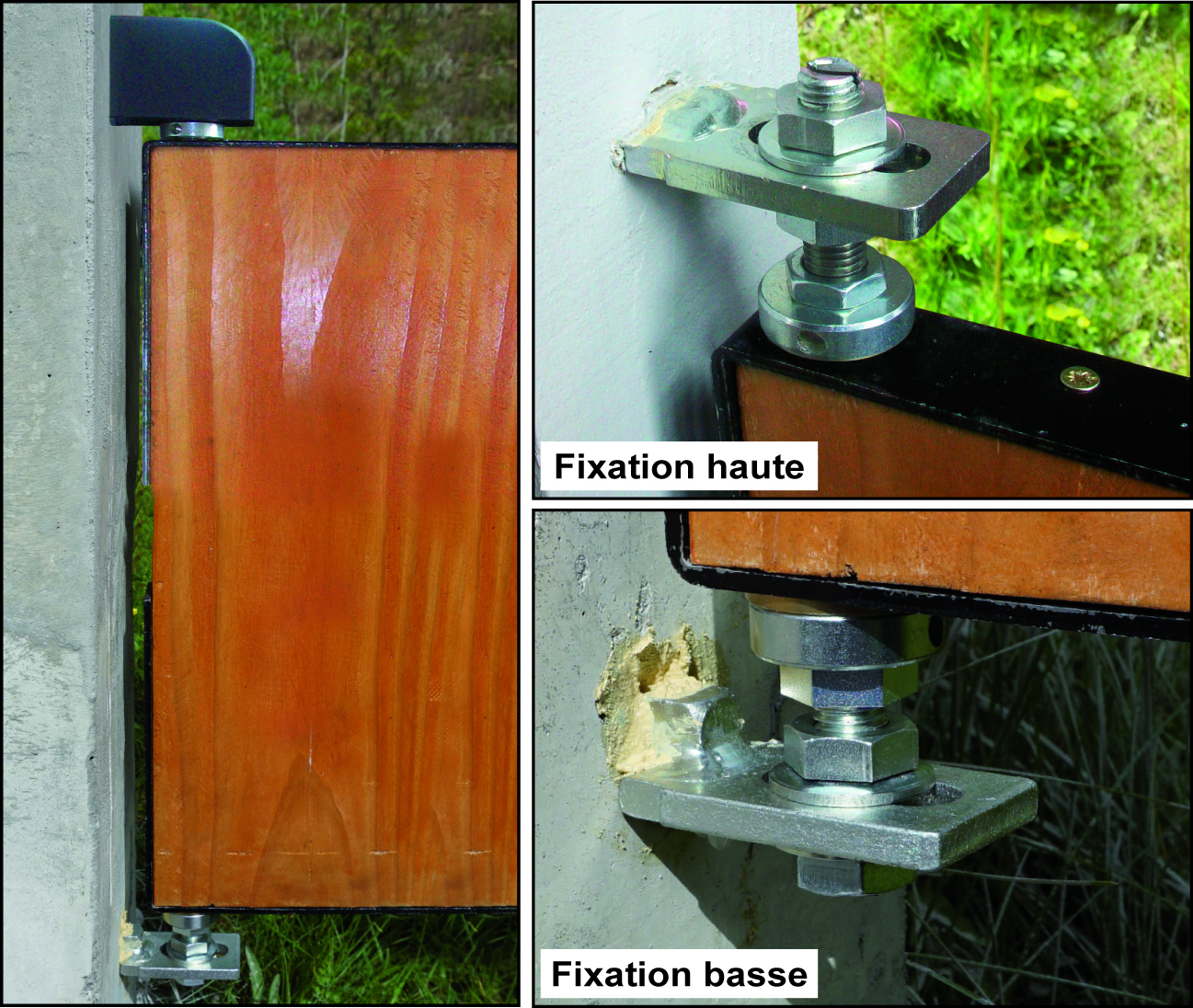 Pivot de portail à la résine pour portail bois sans seuil