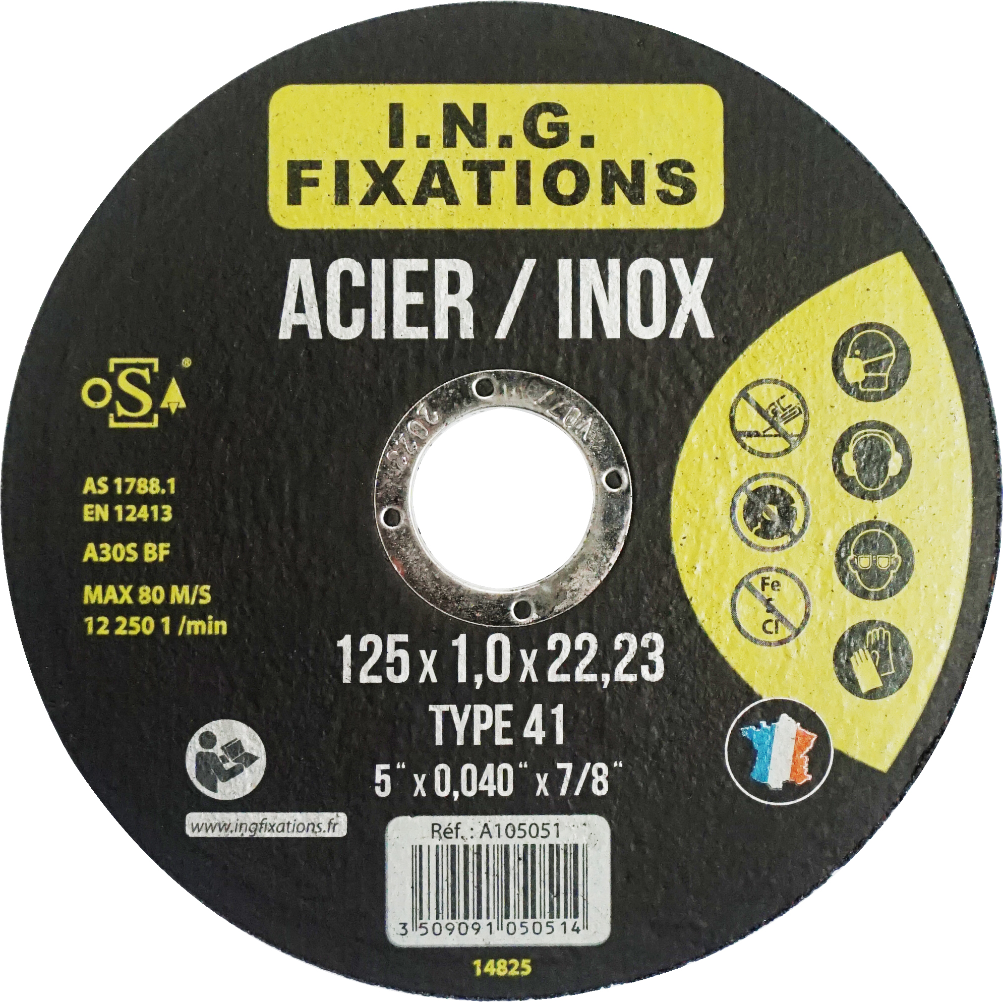 Disque abrasif acier et Inox