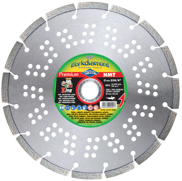 Disque HMT pour béton armé, fer et asphalte