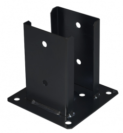 Pied de poteau rainuré