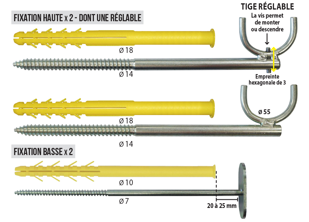 Cast iron radiator fixing