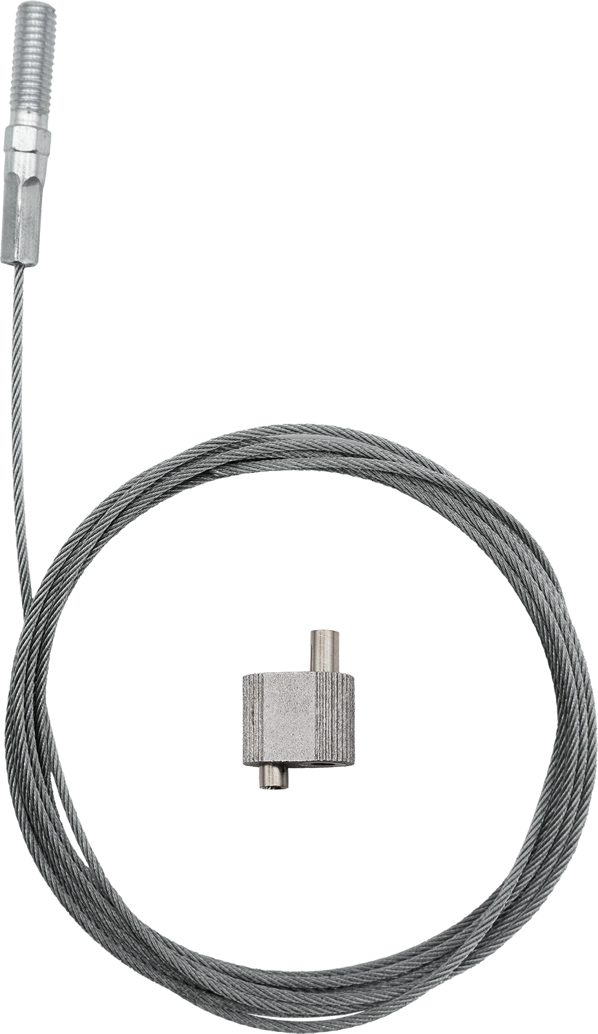 Câblette avec bout fileté M8 + stop-câblette