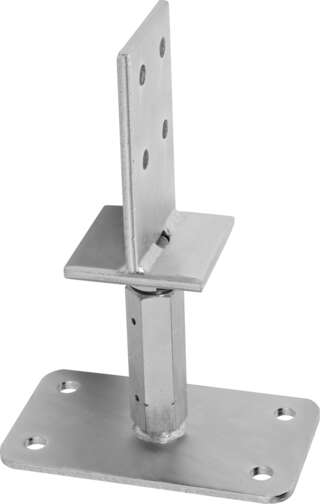 Pied de poteau en âme réglable