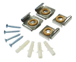 Spring-loaded mirror mounting clip