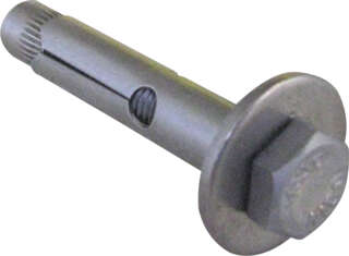 CHEVILLE SERRU Inox avec vis tête hexagonale