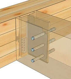 Étrier à âme avec encoche en situation