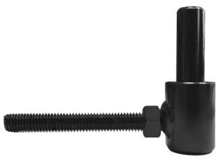 Screw-in hinge with metric thread for insulation block