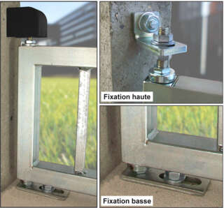 Pivot de portail à cheviller pour portail acier avec seuil