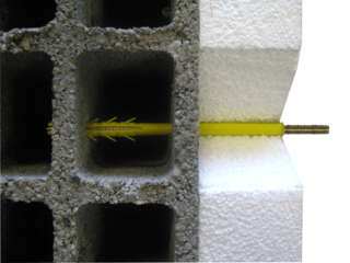 Fixation pour accessoire ISO vue en coupe