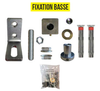 Pivot de portail à cheviller pour portail acier sans seuil - Fixation Basse