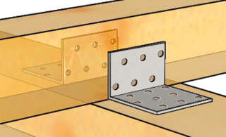 Équerre perforée en situation