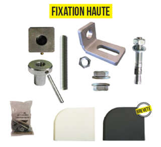 Pivot de portail à cheviller pour portail acier sans seuil - Fixation Haute