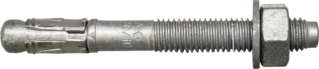 Galvanised threaded expansion anchor bolt