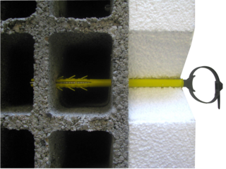 Cheville câble-elec vue en coupe