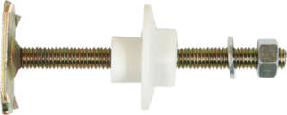 Threaded connector plate for fixing sinks