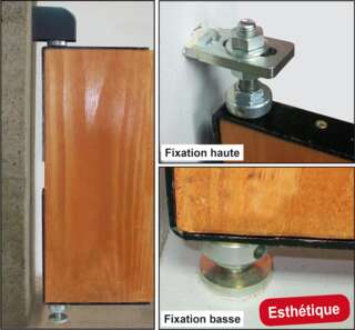 Pivot hinge for wooden gate with step; to be anchored with resin