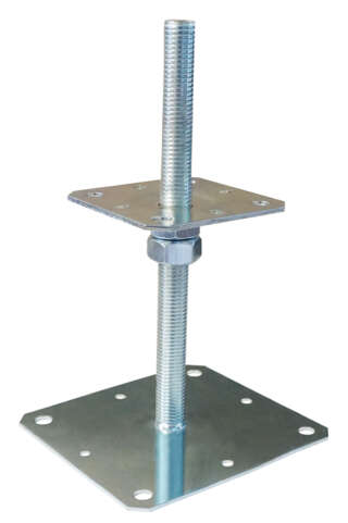 Pied de poteau réglable avec usinage M24