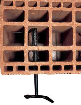 Arrêt de volet en situation - brique