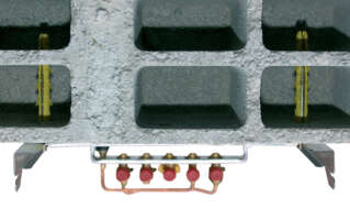 CHEVILLE CHAUDIÈRE MURALE sans doublage vue en coupe