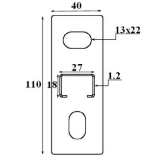 CONSOLE 18 x 27 schéma technique