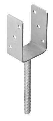 Pied de poteau en U à ancrer