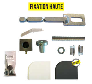 Pivot de portail à la résine pour portail acier sans seuil - Fixation Haute