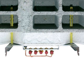 CHEVILLE CHAUDIÈRE MURALE avec doublage vue en coupe