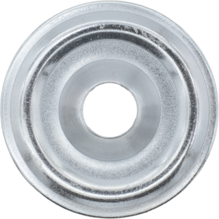 Rosace plate zinguée blanche