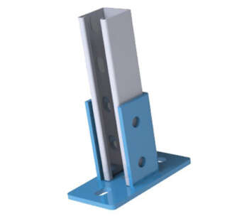 PIED PROFIL ACIER LOURD en situation 