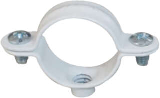 White single sanitary pipe clamp