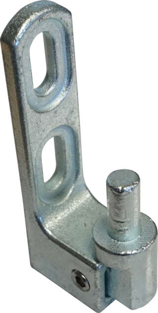 Pivot hinge for PVC gate; to be anchored