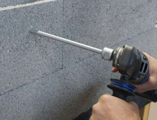 Trépan parpaing en situation