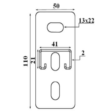 CONSOLE 21 x 41 schéma technique