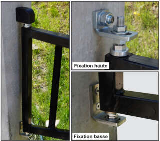 Pivot hinge for steel gate without step; to be anchored
