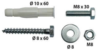 Air conditioning support bracket fixing with nut