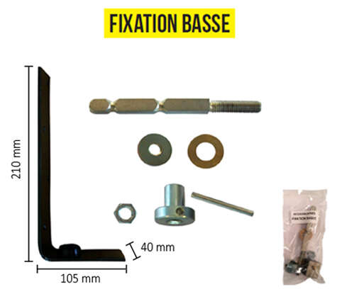 Pivot de portail à la résine pour portail bois avec seuil - Fixation Basse