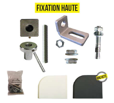 Pivot de portail à cheviller pour portail acier sans seuil - Fixation Haute