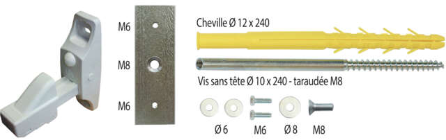 ARRÊT DE VOLET AUTO ISO dimensions