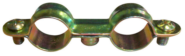 Collier double zingué jaune