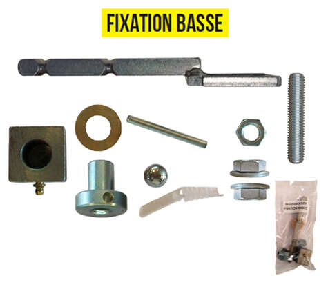 Pivot de portail à la résine pour portail acier sans seuil - Fixation Basse