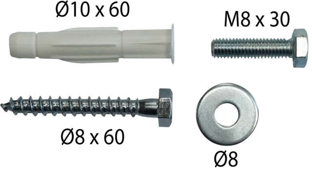 FIXATION SUPPORT DE CLIMATISATION - dimensions