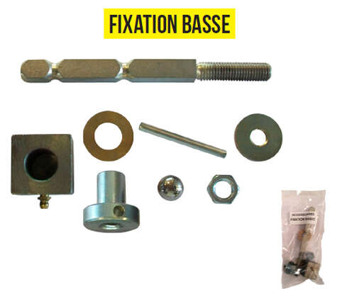 Pivot de portail à la résine pour portail acier avec seuil - Fixation Basse